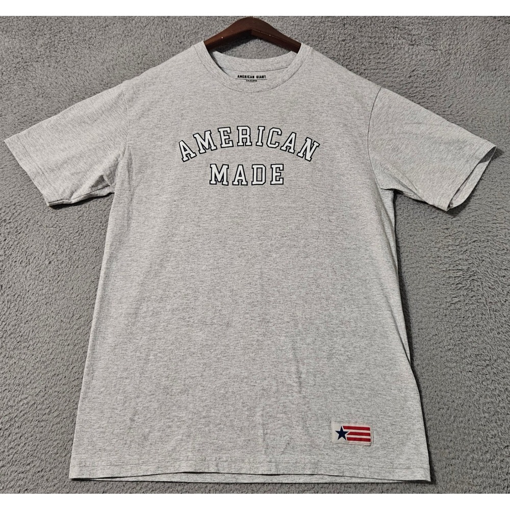 American Giant Flag Collection American Made Flag Patch T-Shirt Size Large